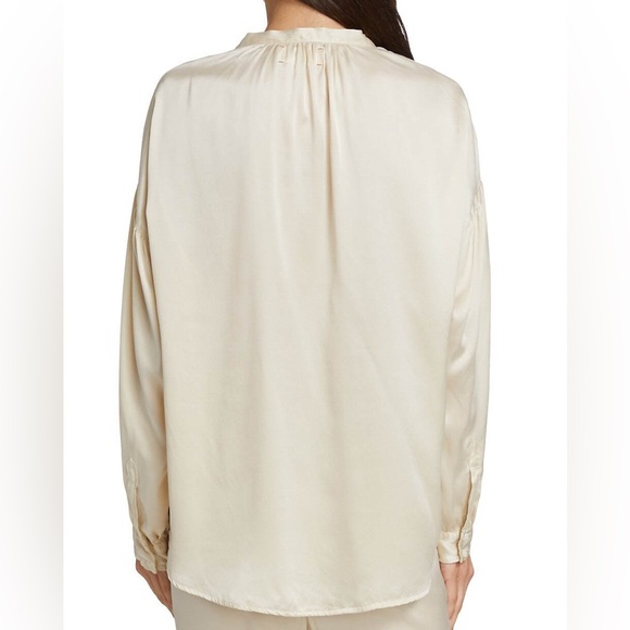 XIRENA CREAM MAYSON 100% SILK BLOUSE -Stardust - Picture 13 of 16